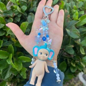 Sonny angel Blue Elephant Keychain